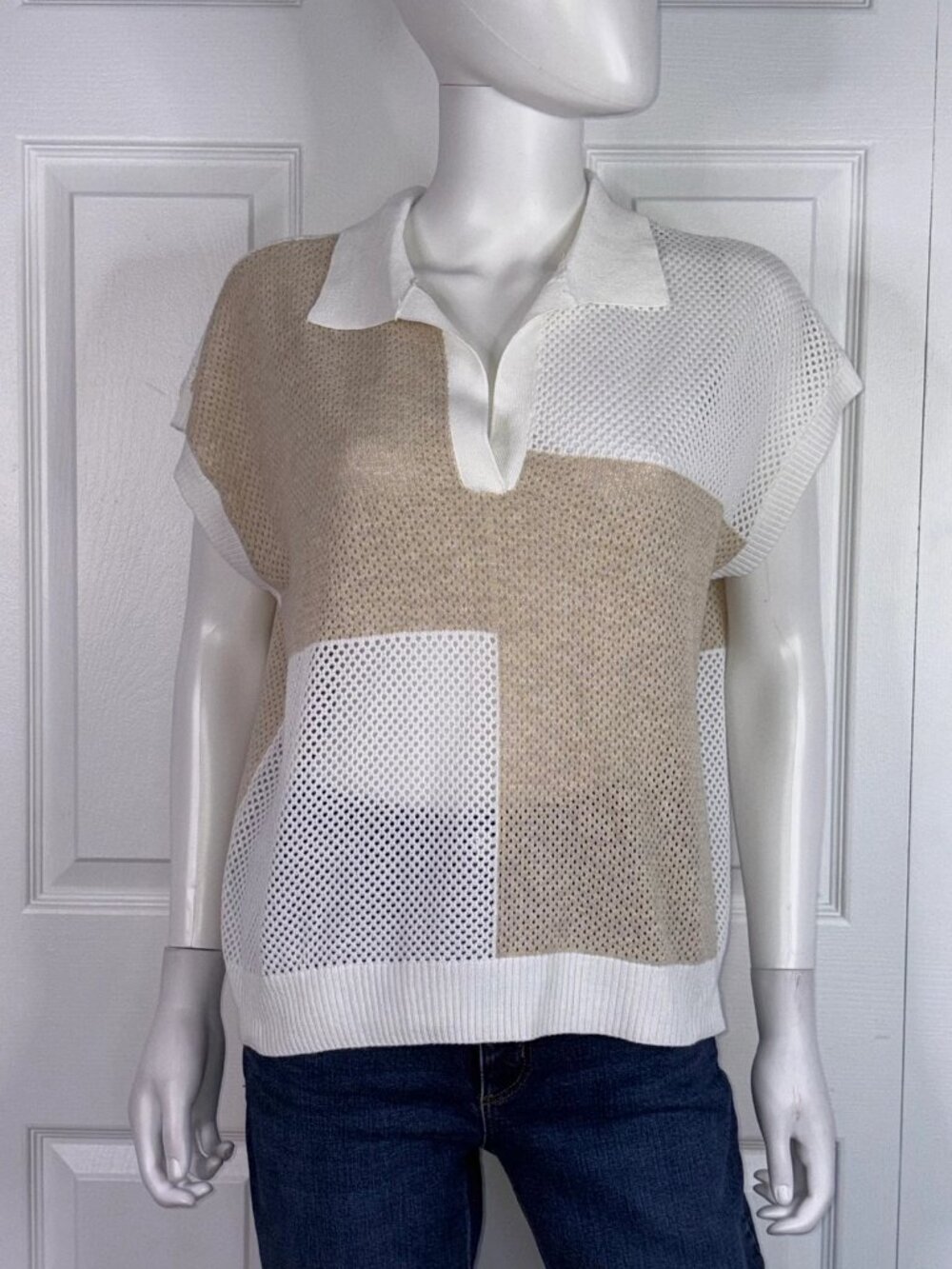 VERVE AMI  women's short-sleeve knit top size Small NWT
